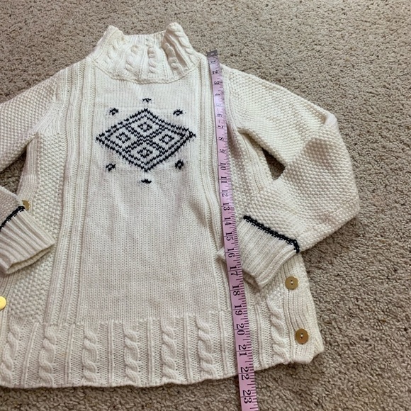 The reeds j crew ivory turtleneck side buttons - Picture 3 of 6